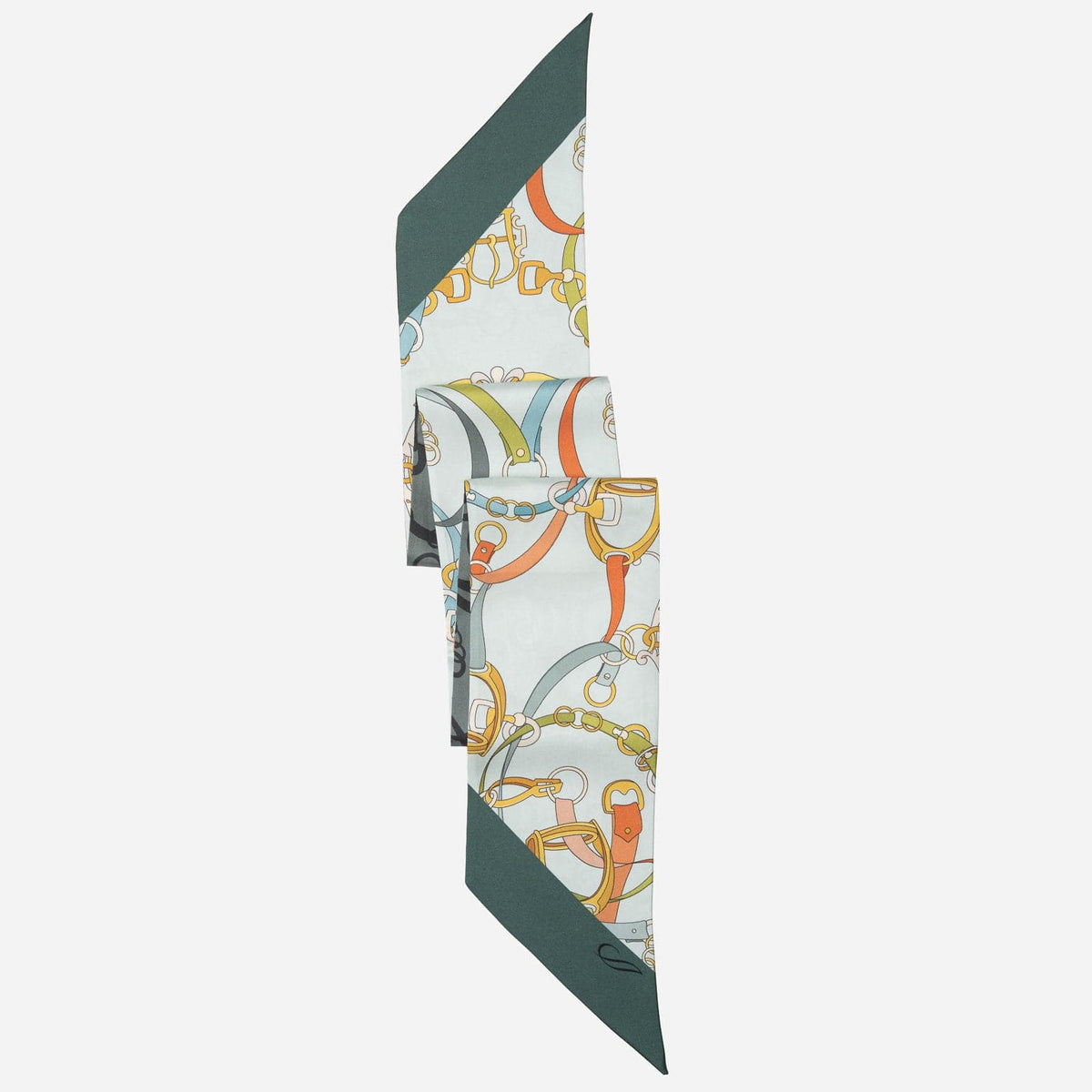 Mint Green Italian Skinny Silk Scarf