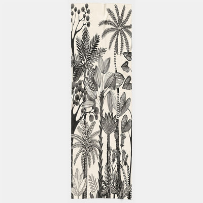 Black Modal Cotton Silk Square Scarf