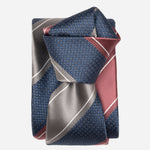 Italian Designer Navy and Burgundy Tie
