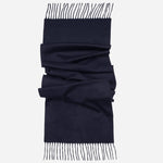 Navy Felted Italian Cashmere Scarf