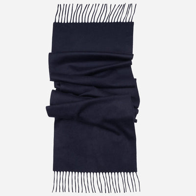 Navy Felted Italian Cashmere Scarf