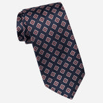 Best Navy Jacquard Men's Silk Tie