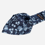 Navy Floral Italian Silk Jacquard Tie