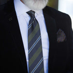 Men's luxury designer woven silk tie made in Italy