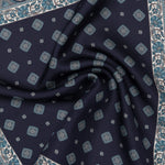 Navy Silk Pocket Square - Made in Italy