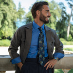 Designer Navy Paisley Silk Tie