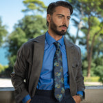 Designer Navy Paisley Silk Tie