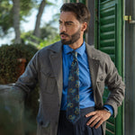 Designer Navy Paisley Silk Tie