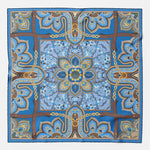 Women's Silk Bandana Ocean Blue