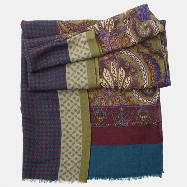 Wool-Knit Scarf Olive - The Real McCoy's | R&H