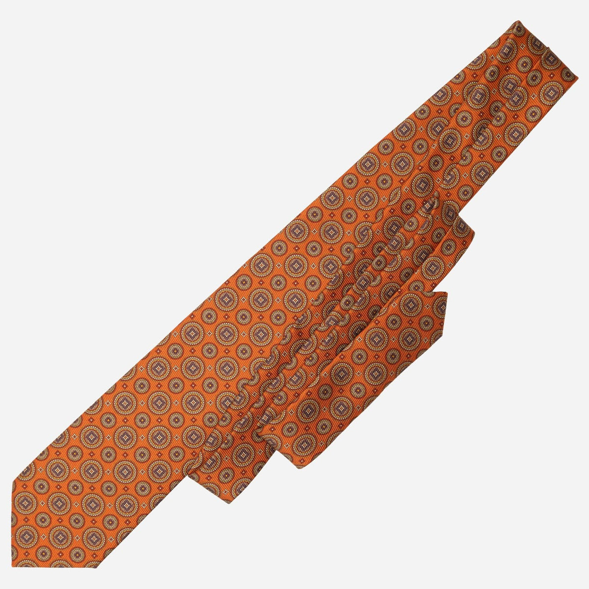 Orange Madder Silk Italian Tie