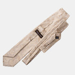 Beige Paisley Italian Silk Jacquard Tie