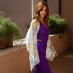 Handmade sheer silk scarf made in Italy