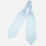 Italian Pale Blue Silk Woven Ascot Tie