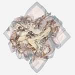 Pink & Blue Modal Cashemere Square Scarf