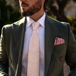 Pink Double Sided Silk Pocket Square