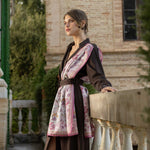Women's Pink Floral Italian Silk Scarf
