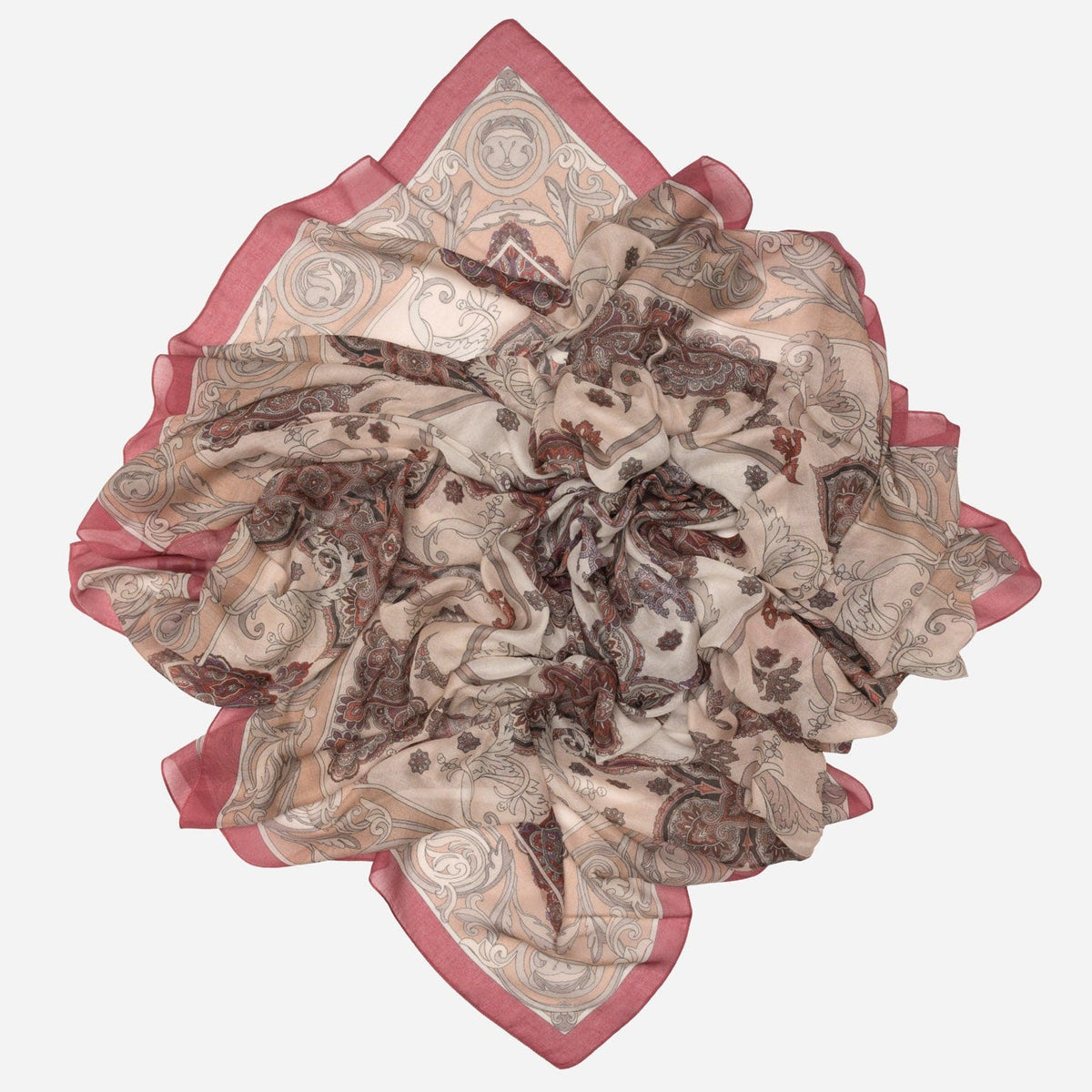 Pink Modal Cashemere Square Scarf