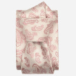 Pink Paisley Italian Designer Silk Tie