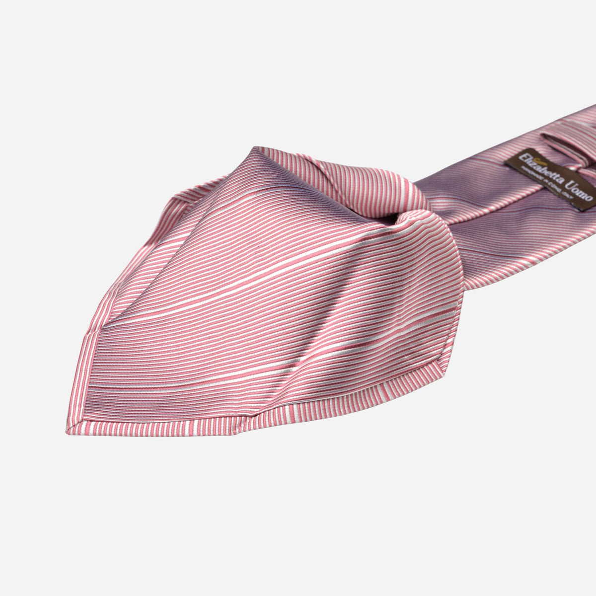 Pink Pinstripe Italian Designer Silk Tie