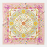 Designer Italian Silk Square Scarf - Pink
