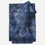 Dark Blue Italian Designer Silk Tie