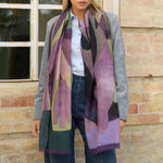 Italian Designer Plum Wool Scarf