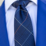 Navy Prince of Wales Designer Silk Tie