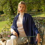 Marine Blue Italian Cashmere Scarf