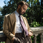 Purple madder silk handmade tie