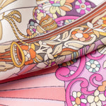 Silk Bandana Scarf with Folding Fan