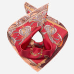 Women's Red Silk Bandana Scarf