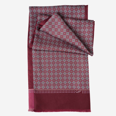 Red Italian Silk Dress Scarf