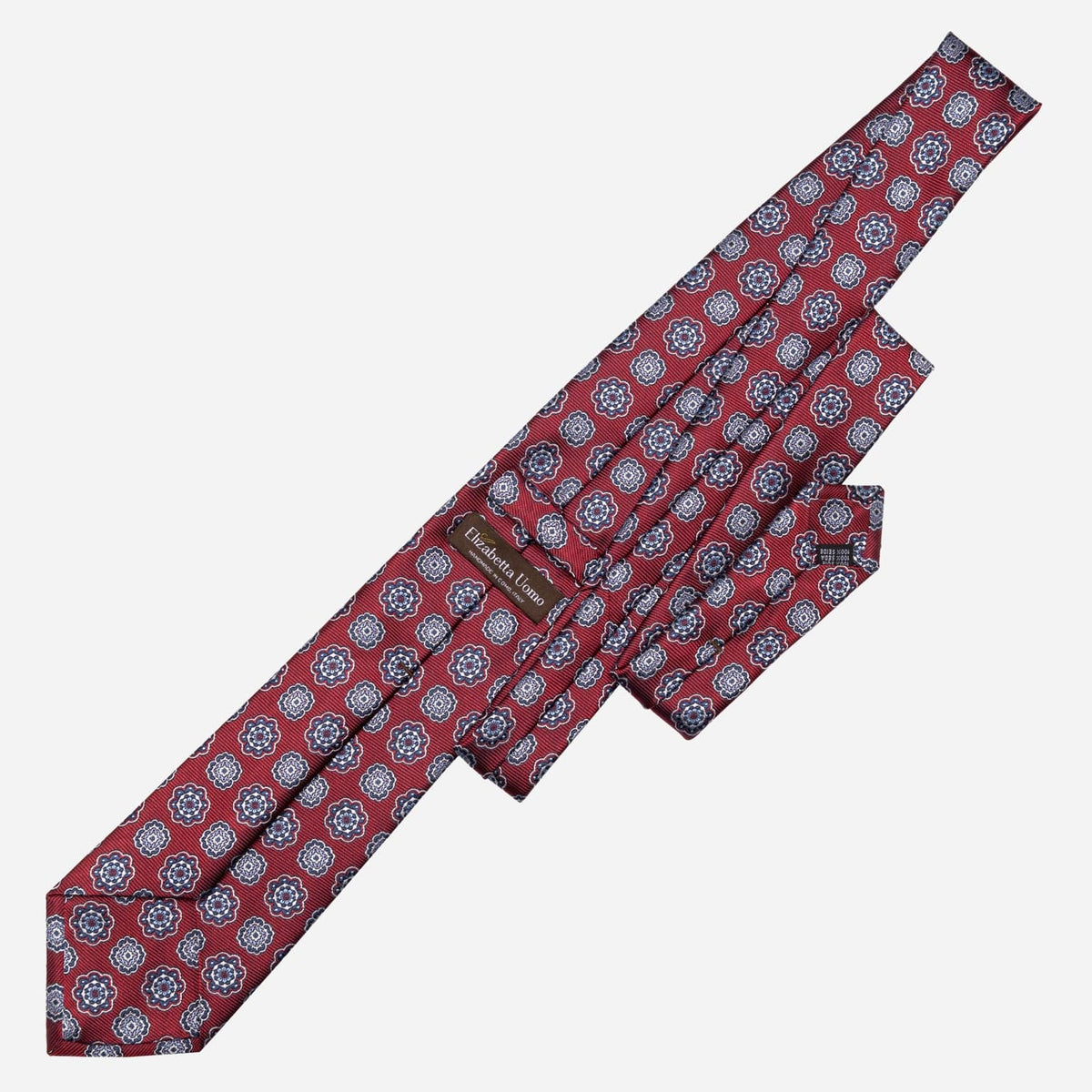 Red Floral Handmade Italian Silk Tie