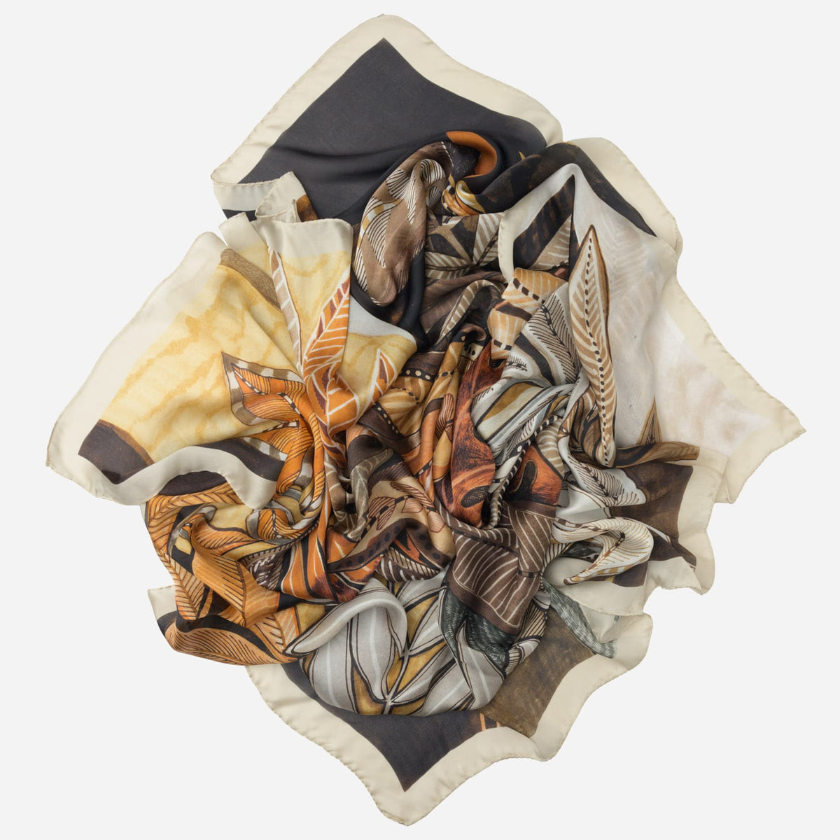 Designer Large Silk Wrap - Autumn Colors