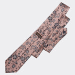 Pink Floral Italian Silk Jacquard Tie