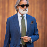 Men's luxury designer woven silk tie made in Italy
