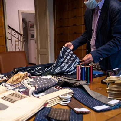 looking at tie fabrics