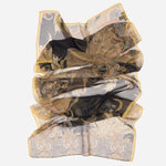 Women's Equestrian Italian Black Long Silk Scarf