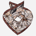 Women's Silk Bandana Floral Brown