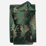 Emerald Green Handmade Floral Silk Tie
