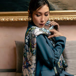 Luxury Italian designer silk scarf Tiffany glass design
