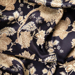 silksatindressshawl 1538 × 1538px Italian Silk Satin Evening shawl - Black & Gold