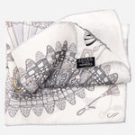 Silver Italian Silk Bandana for Women