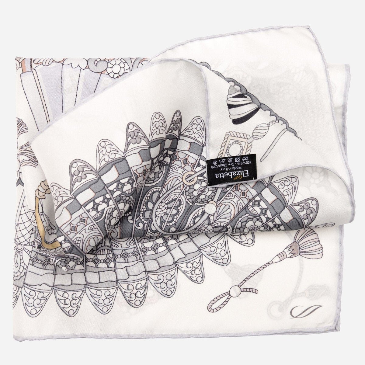 Silver Italian Silk Bandana for Women