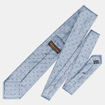 Sky Blue Italian Silk Tie - Polka Dots