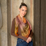 Sunset Red Modal Silk Square Scarf