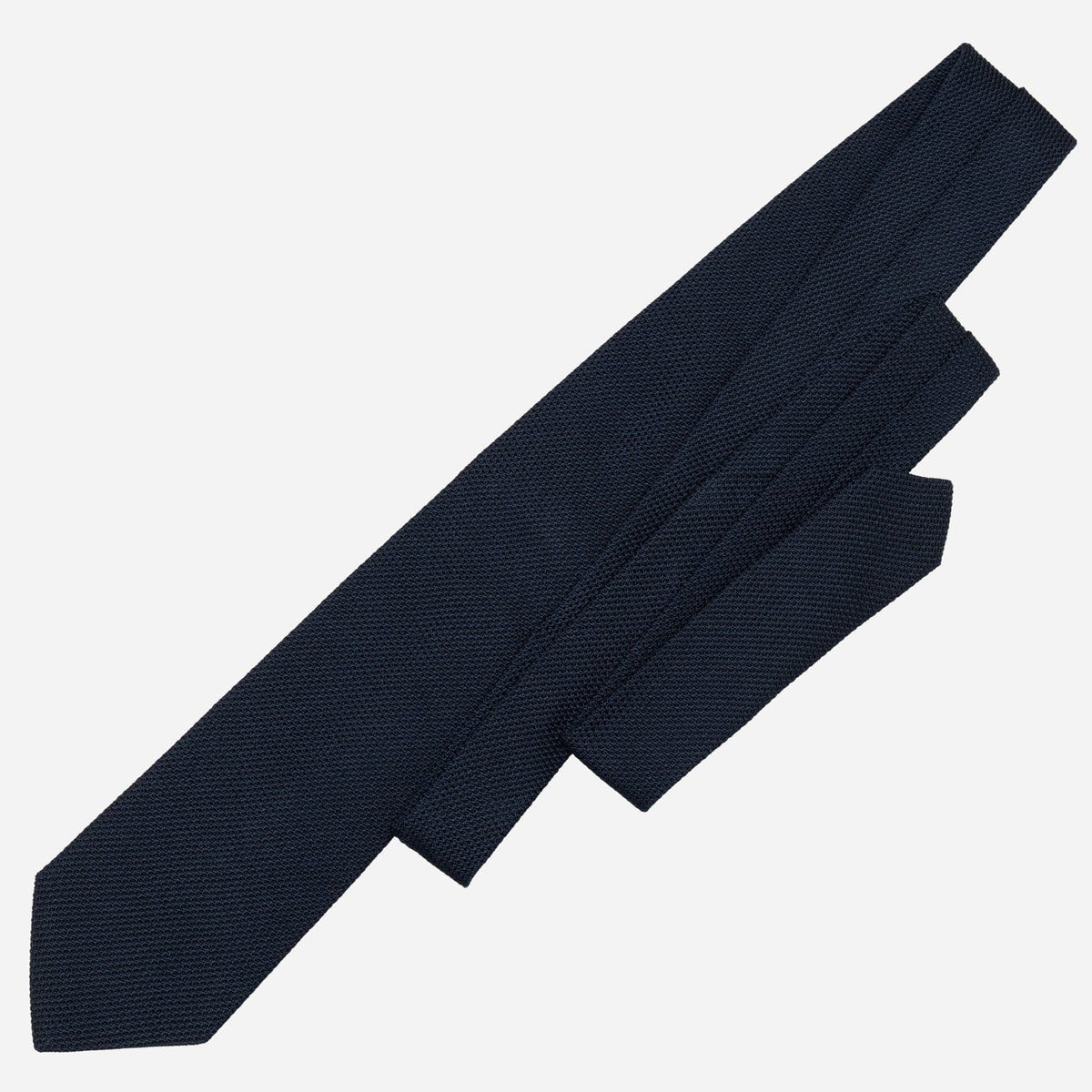 Luxury solid nay silk tie made in Italy