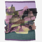Italian Designer Plum Wool Scarf
