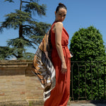 Designer Large Silk Wrap - Autumn Colors